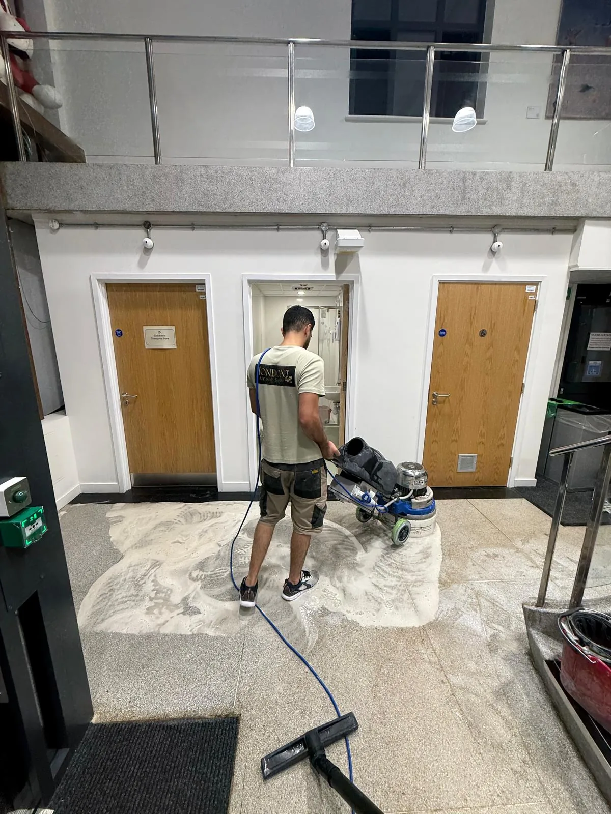 Diamond grinding across the main floor area at St Mary’s Hospital