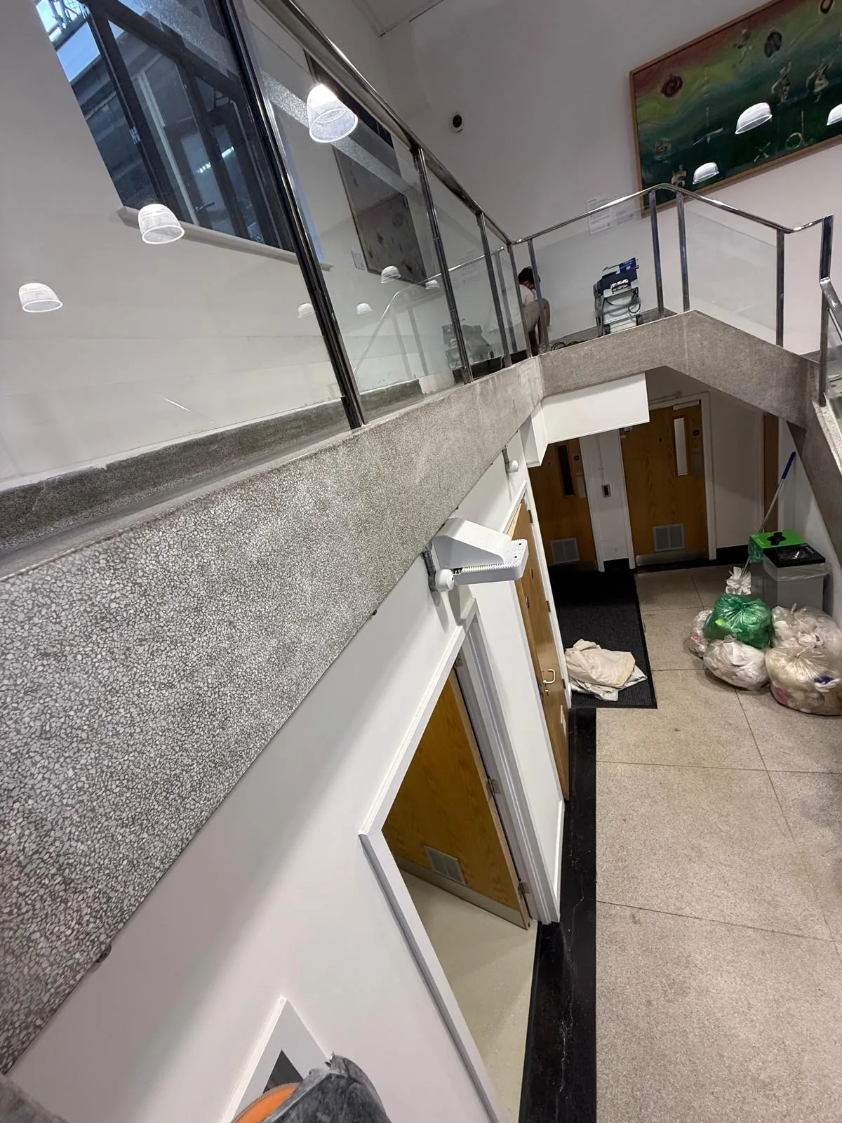 Finishing work to the upper perimeter and stair surround at St Mary’s Hospital