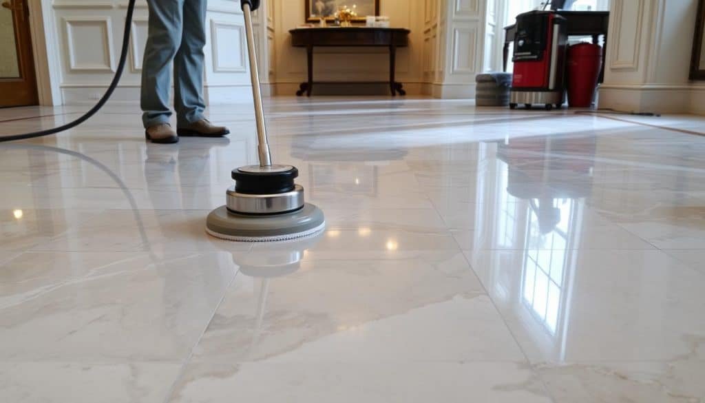 Professional marble floor restoration
