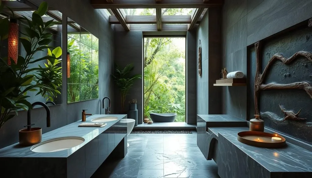 integrating natural stone with natural décor