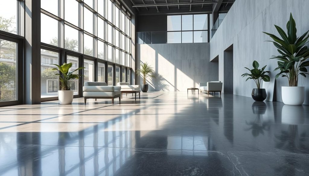 polished concrete flooring
