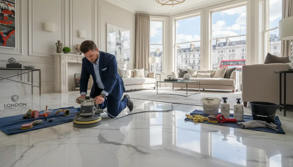 Marble Polishing Cost in London: Prices Per m² and What Affects the Cost — illustration
