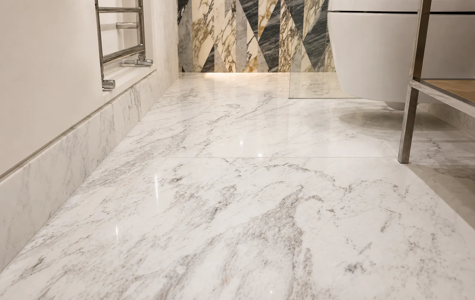 Bathroom marble floor polishing London