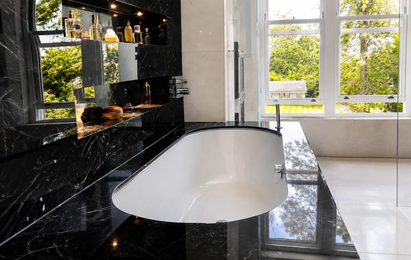 Black marble floor cleaning London