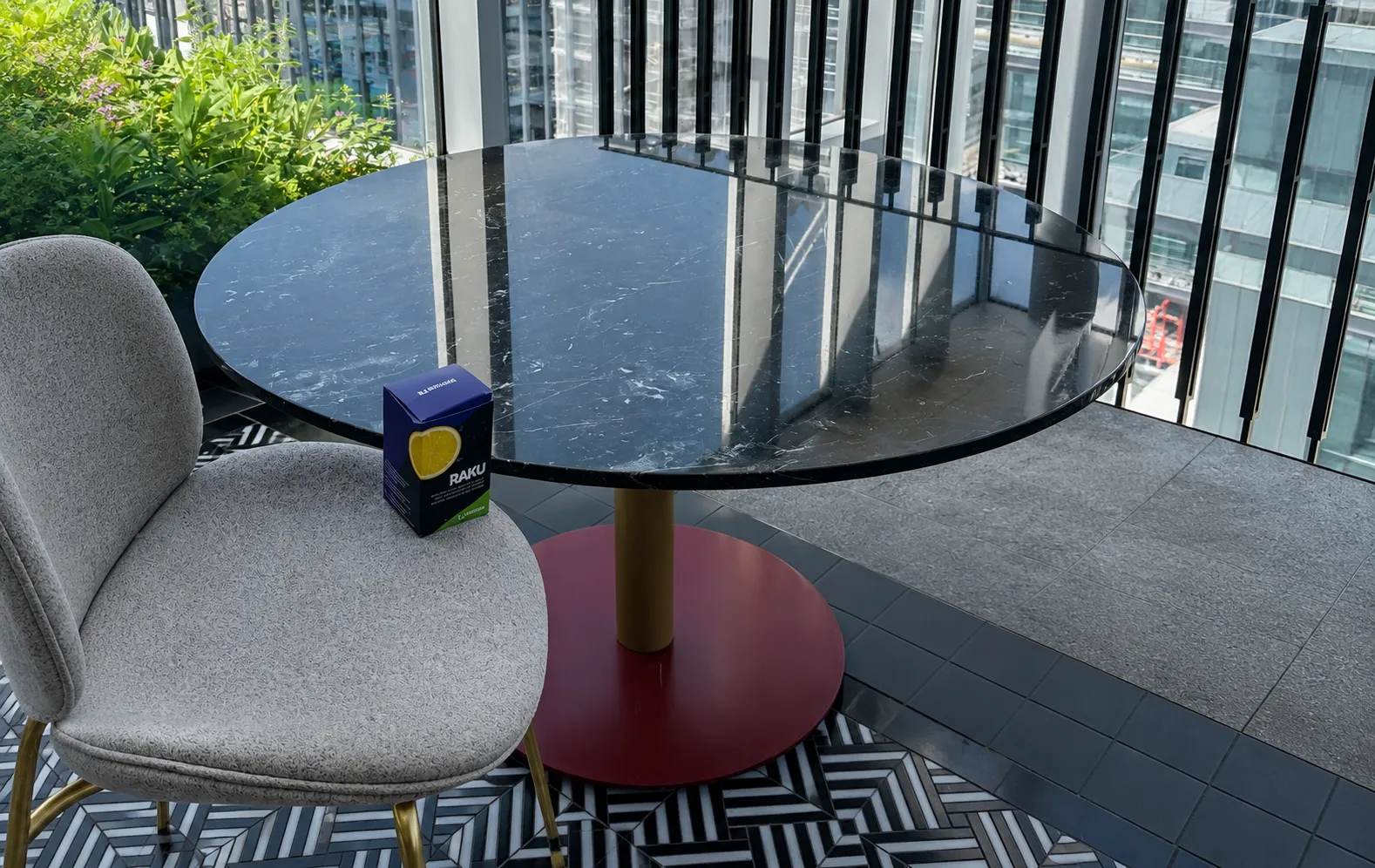 Black marble table polishing London