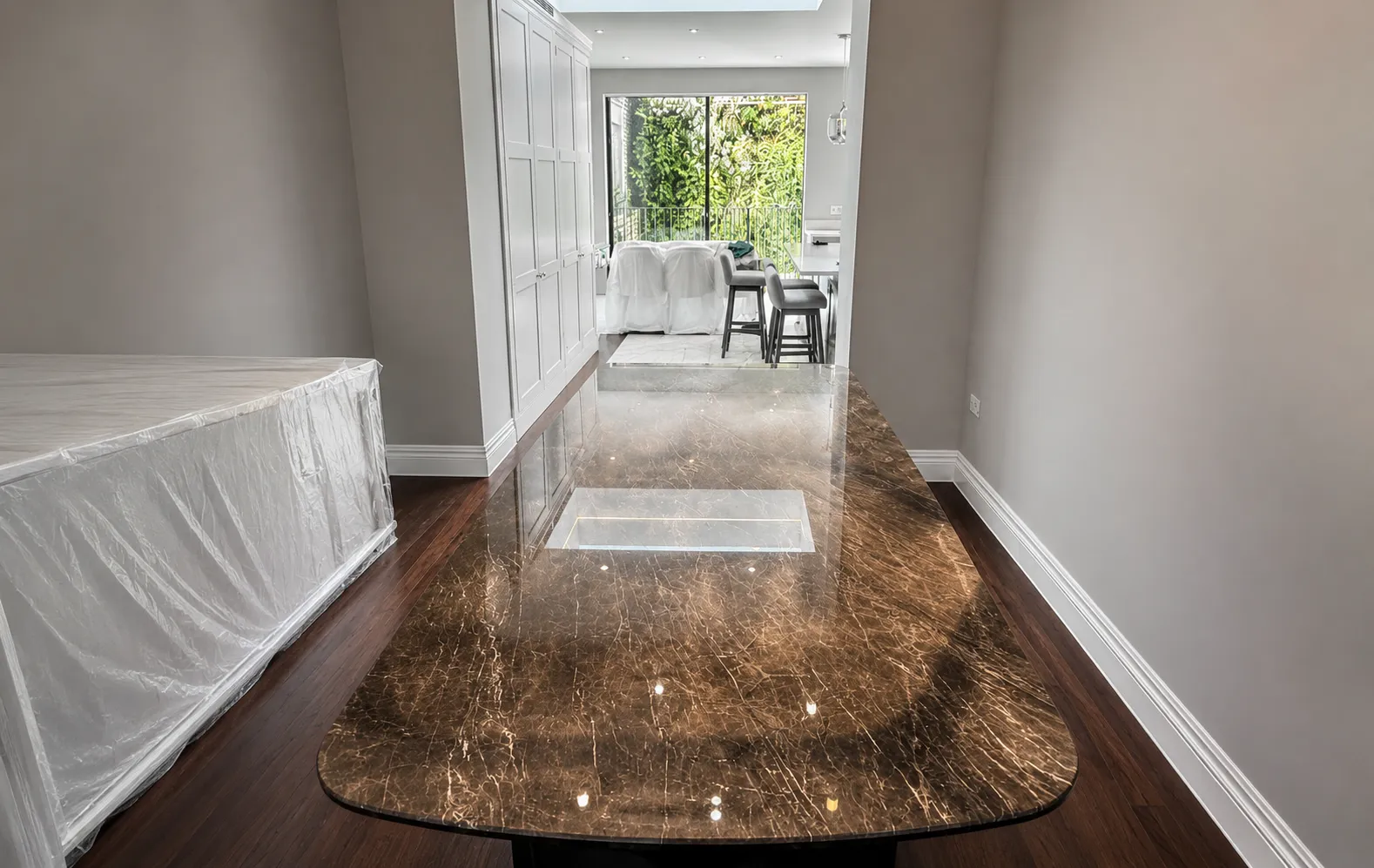 Brown Marble Worktop Polishing