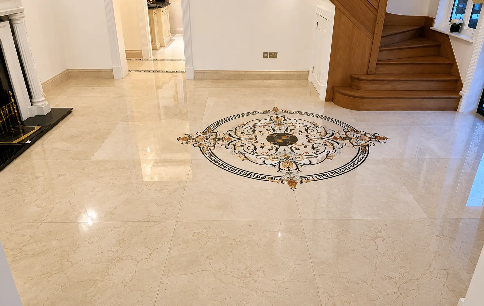 Luxury marble floor polishing London