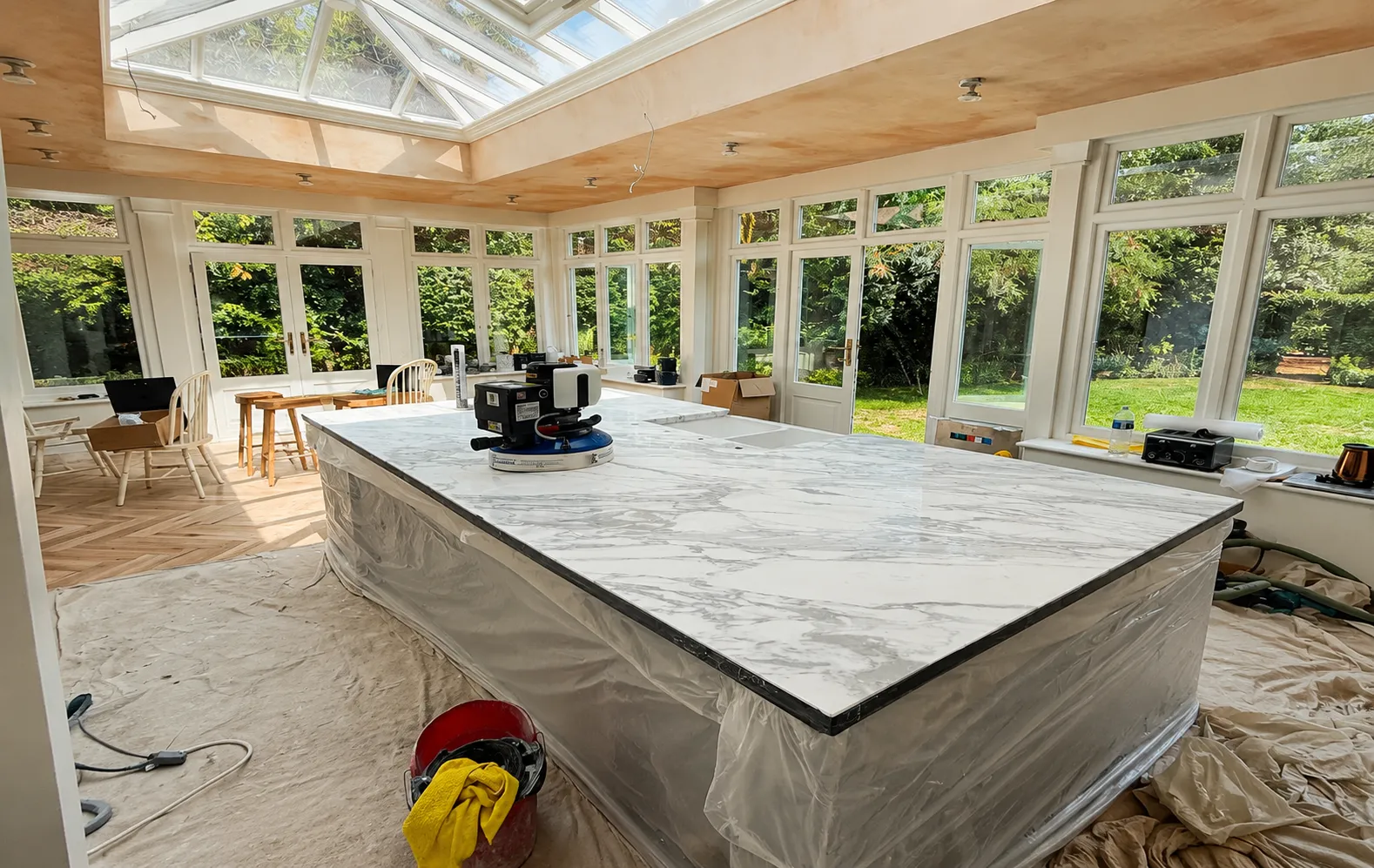 Marble Kitchen Island Restoration